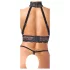 Abierta Fina - conjunto lingerie aberta com correntes - preto - M