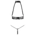 Abierta Fina - conjunto lingerie aberta com correntes - preto - M