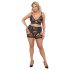 Cottelli Curves - conjunto de lingerie rendado com detalhes em couro - preto - 2XL