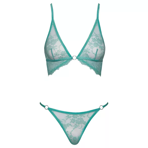 Cottelli - conjunto lingerie rendada - verde