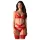 Obsessive Cupid Desir - conjunto de lingerie rendado - vermelho - L/XL