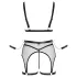 Cottelli Bondage - conjunto lingerie arrastão transparente com correntes - preto - L