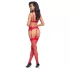 Cottelli - conjunto de lingerie rendado natalino - vermelho