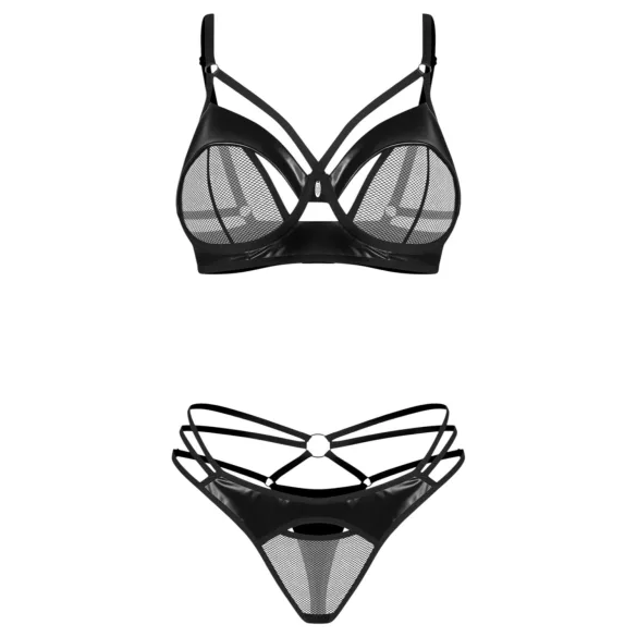 Obsessive Dominna - conjunto de lingerie com sutiã de tiras - preto