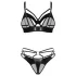 Obsessive Dominna - conjunto de lingerie com sutiã de tiras - preto