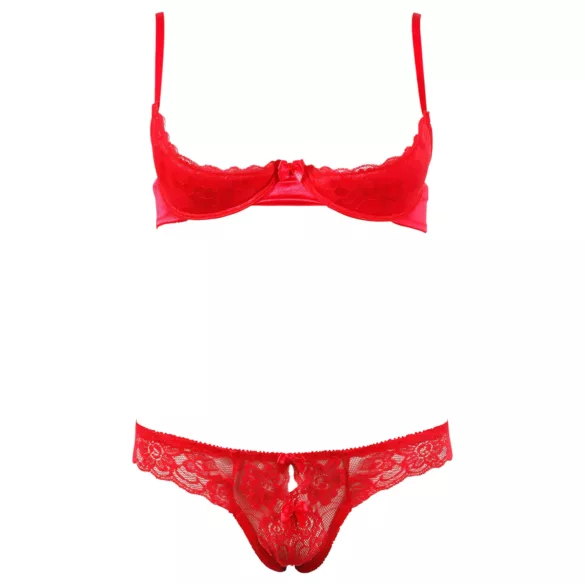 Cottelli - conjunto lingerie com sutiã levantador - renda preta - 85B/L