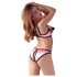 Cottelli - conjunto lingerie com sutiã levantador listrado - 80B/M