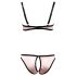Cottelli - conjunto lingerie com sutiã levantador listrado - 80B/M
