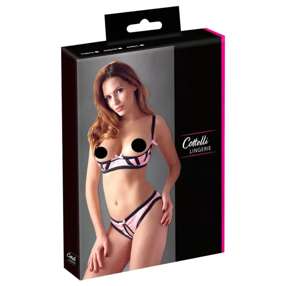 Cottelli - conjunto lingerie com sutiã levantador listrado - 85B/L