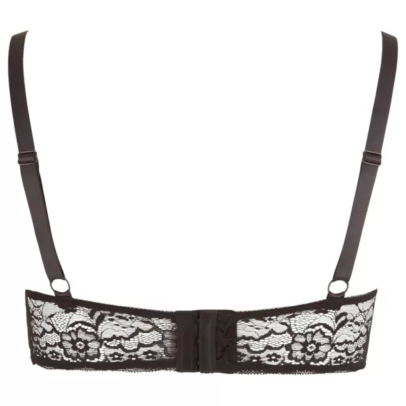 Cottelli Plus Size - sutiã com tiras e anel - preto