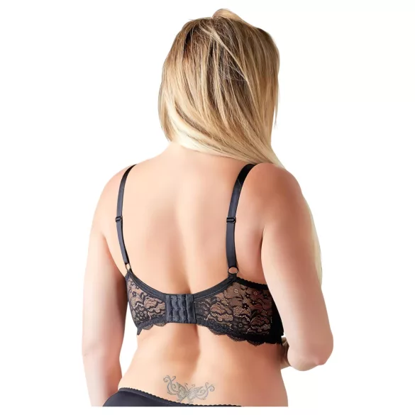 Cottelli Plus Size - sutiã com tiras e anel - preto - 90D