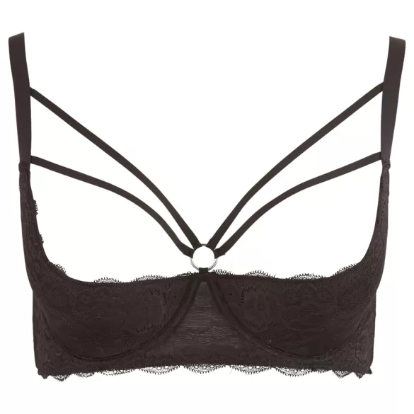 Cottelli Plus Size - sutiã com tiras e anel - preto - 95D