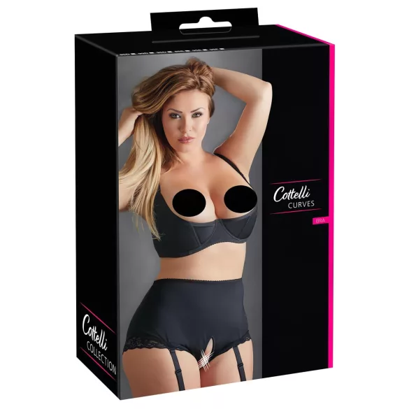 Cottelli Plus Size - sutiã meia-taça com aro - preto - 85E