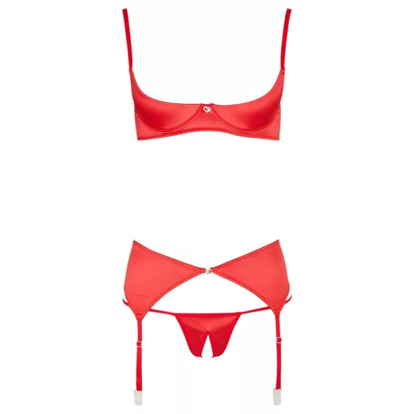 Cottelli - conjunto com sutiã aberto e coração - vermelho - 80C/M
