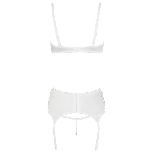 Cottelli - conjunto de sutiã meia-taça rendado com amarração - branco - 80B/M