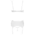 Cottelli - conjunto de sutiã meia-taça rendado com amarração - branco - 80B/M