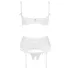 Cottelli - conjunto de sutiã meia-taça rendado com amarração - branco - 85C/L