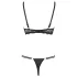Cottelli - sutiã com tiras e argolas - tanga - preto