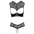 Cottelli - conjunto lingerie com soutien aberto - preto