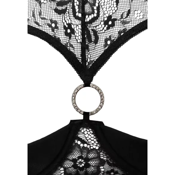 Cottelli - conjunto lingerie com soutien aberto - preto - 80B/M