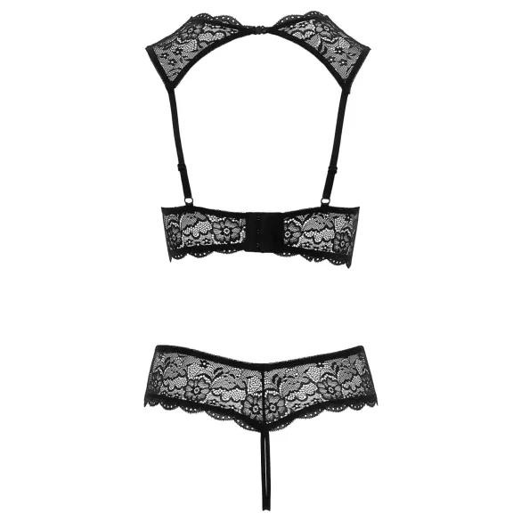 Cottelli - conjunto lingerie com soutien aberto - preto - 80B/M