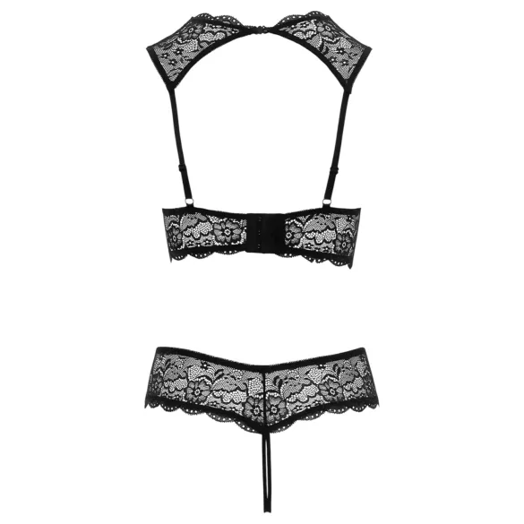 Cottelli - conjunto lingerie com soutien aberto - preto - 85B/L