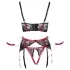 Cottelli Bondage - conjunto lingerie renda fosca - vermelho - M