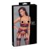 Cottelli Bondage - conjunto lingerie renda fosca - vermelho - L