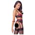 Cottelli Bondage - conjunto lingerie renda fosca - vermelho - L