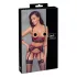 Cottelli Bondage - conjunto lingerie renda fosca - vermelho - XL