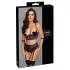 Cottelli Bondage - conjunto lingerie com algemas de braço - preto e roxo