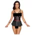 Cottelli Bondage - conjunto brilhante com algemas de braço (preto) - 80B/M