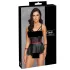 Cottelli Bondage - conjunto brilhante com algemas de braço (preto) - 80B/M