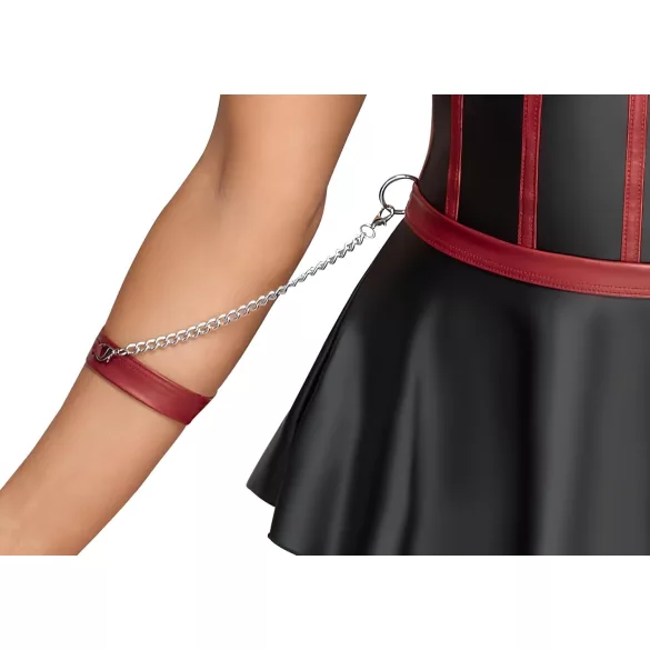Cottelli Bondage - conjunto brilhante com algemas de braço (preto) - 80B/M
