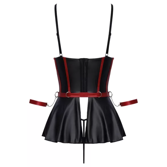 Cottelli Bondage - conjunto brilhante com algemas de braço (preto) - 80B/M