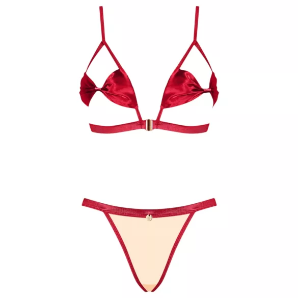 Obsessive Rubinesa - conjunto lingerie sensual - vermelho - L/XL