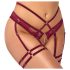 Abierta Fina - conjunto lingerie com suporte seios corrente - vermelho