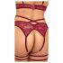 Abierta Fina - conjunto lingerie com suporte seios corrente - vermelho