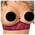Abierta Fina - conjunto lingerie com suporte seios corrente - vermelho - M