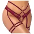 Abierta Fina - conjunto lingerie com suporte seios corrente - vermelho - M