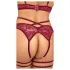 Abierta Fina - conjunto lingerie com suporte seios corrente - vermelho - M