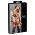 Cottelli Bondage - harness corporal decorativo brilhante - preto