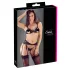 Cottelli - conjunto lingerie aberta rendada - preto - XL