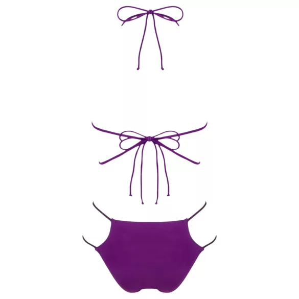 Obsessive Balitta - biquíni brilhante com alça no pescoço (roxo) - M