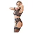 Cottelli Bondage - conjunto lingerie rendas 4 peças - L