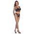 Cottelli - conjunto lingerie manga longa tela - preto - S-L