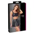 Cottelli - conjunto de top opaco com cordões e minissaia (preto)