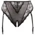 Cottelli Plus Size - calcinha rendada c/ cinta-liga (preta)