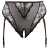 Cottelli Plus Size - calcinha rendada c/ cinta-liga (preta)