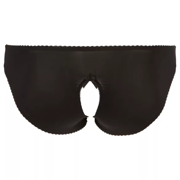 Cottelli Plus Size - rendas, calcinha aberta (preta)